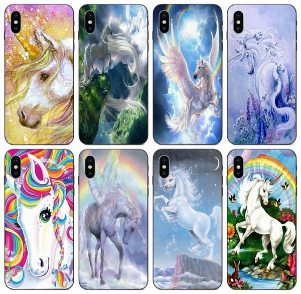 

[tongtrade] unicorn and rainbow lovely case for apple iphone 11 pro x xs max 8 7 6 5 4 galaxy core 8262 huawei p9 plus redmi 4a cover case