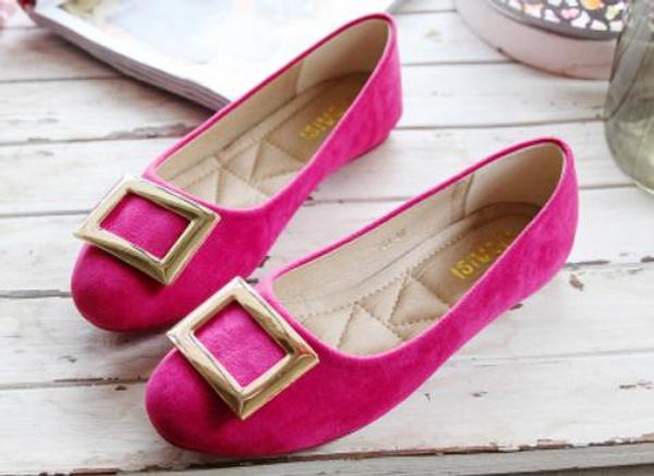 

2019 suede women's shoes in spring and autumn with new style flat bottom round head shallow mouth @05, Black