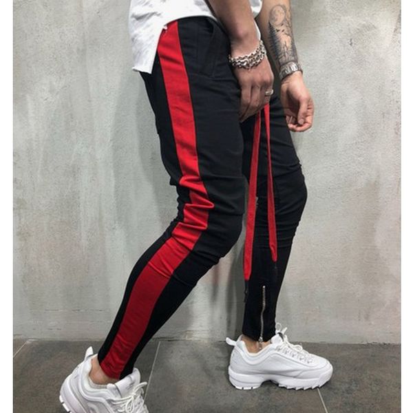 

2019 men pants hip hop sportswear fitness joggers trousers mens streetwear track pants sweatpant pantalon hombre, Black;blue