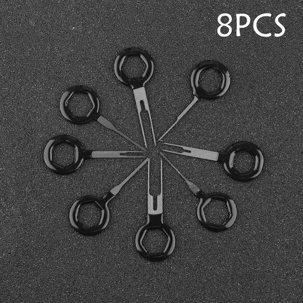 

8pcs practical black puller plug release car interior electrical terminal remover key pin wire connector extractor tool kit