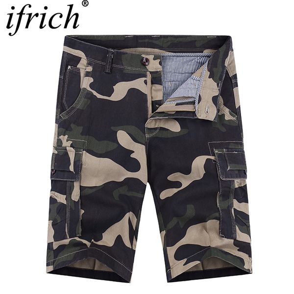

camo cargcamo shorts men 2019 camouflage mens casual shorts male work man short pants pantalones cortos hombre, White;black