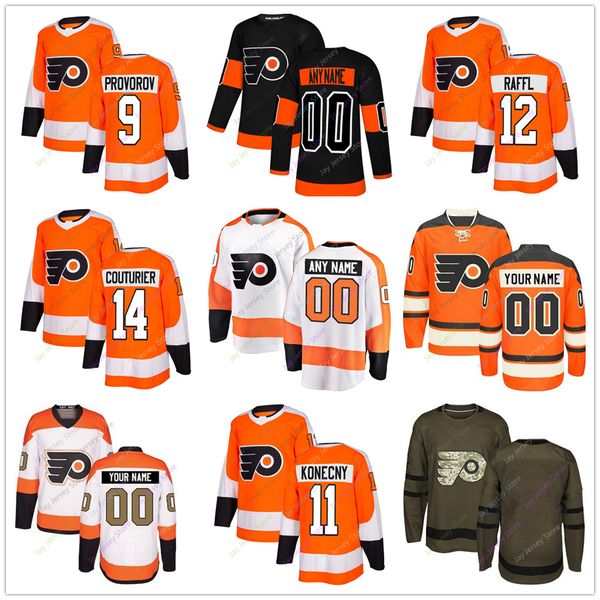 

Ivan Provorov Travis Konecny Michael Raffl Sean Couturier Jersey 2019 Men Women Youth Kid Philadelphia Flyers Winter Classic C A Patch Salut