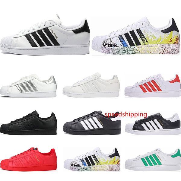 

originals superstars casual shoes designer for men women black white gold green red super star fashion mens flat sneakers size 36-44