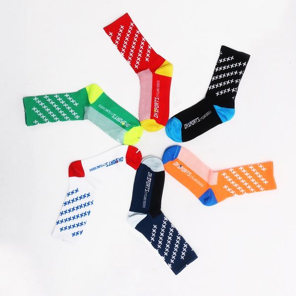 

men women wear resistant breathable professional sport cycling socks training outdoor riding runing hiking climbing racing pro, Black