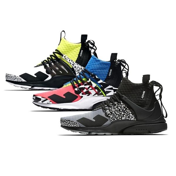 

2019 mens shoes new arrivel presto x mid acronym running shoes mens women trainers comfortable breathable sports sneakers off size 5.5-11