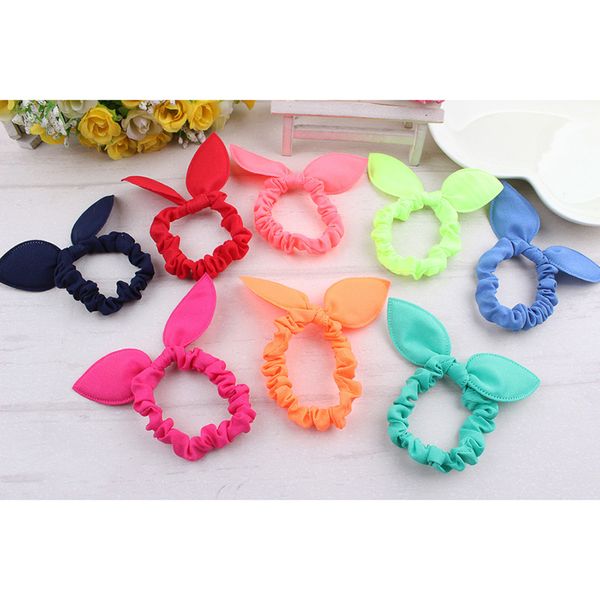 

10pcs/lot hair band ear hair band scrunchie elastic ponytail holder sweet cute scrunchie high elastic accessor, Slivery;white