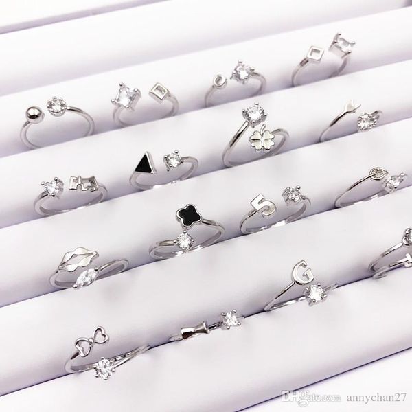 

new silver открытие кольца кристалл rhinestone простой популярные моды дизайн горячие продаж цвет поддержание качества ленточные rings nice