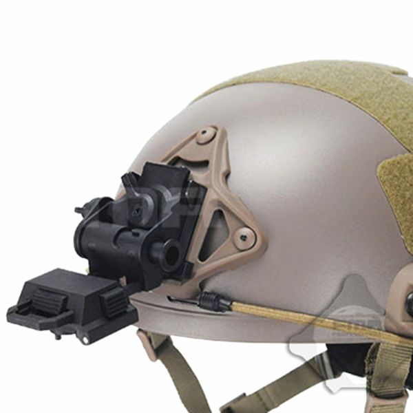 

tb1012-bk/de paintball l4g24 nvg de tan/black 100% plastic helmet mount
