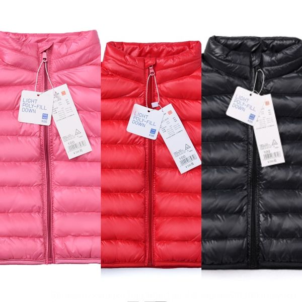 

children's wear warm jacket down jacket vest stand collar baby's down liner warm waistcoat, Blue;gray