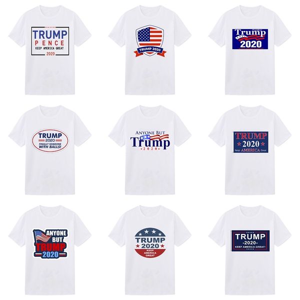 

2020ss summer designer trump t shirts for men luxury letter embroidery t shirt mens women clothing short sleeved tshirt men tees $a18 #5, White;black