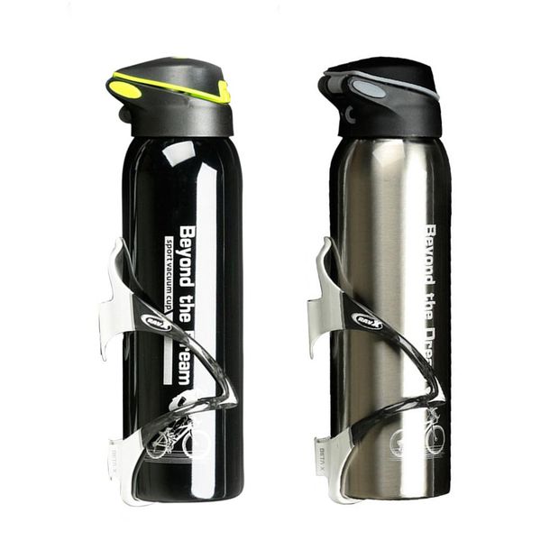 

500ml black mountain bike bicycle water bottle cycling drink bottle cup kettle stainless