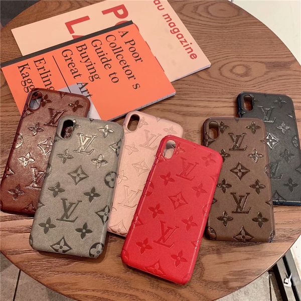 

Для iPhone 11 Pro Max Case Monogram Pu Leather Designer Телефон Обложка для IPhone XS Max / XR 8/7 Plus сотового теле