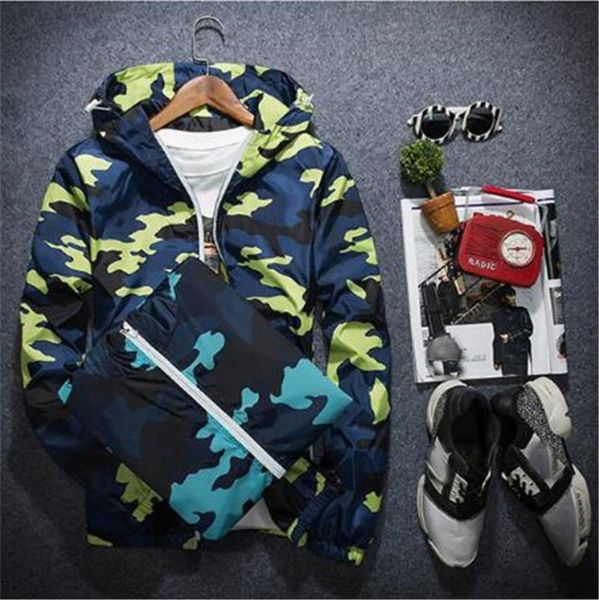 

men's jackets autumn hooded jacket men thin fluorescent zipper features windbreakers blue plus size maggie's walker, Black;brown