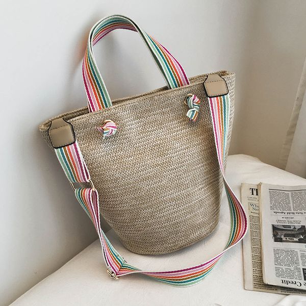 

straw shoulder bags for women 2019 summer beach bag ladies crossbody messenger bag female travel luxury designer handbags totes