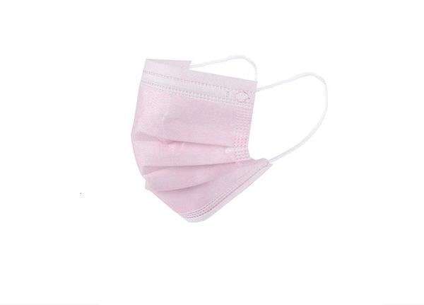 

armp pink ship in stock new non woven 3 ply face mask for with elastic earloop black black/white/pink 73x0