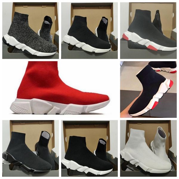 

outdoor designer casual walking sock shoes speed trainer black red triple black fashion socks sneakers srainer jogging casual shoes 36-45