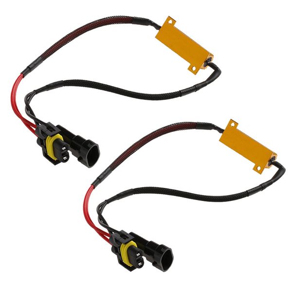 

drop ship 2 x h8 h11 led headlight load resistor flicker decoders warning canceler harness