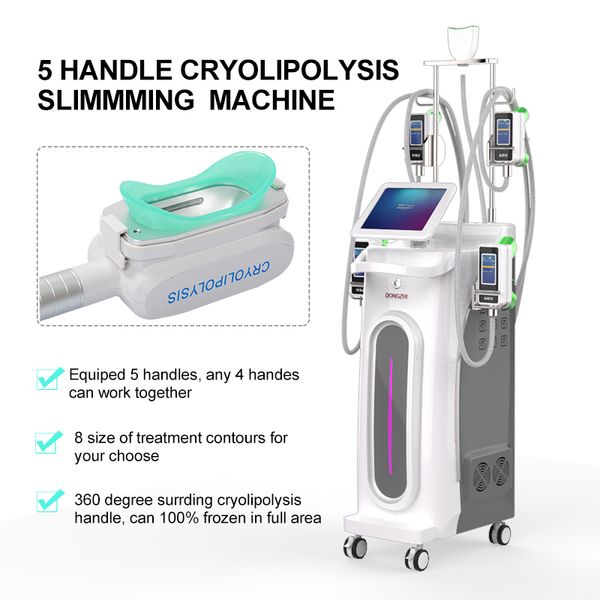 

5 ручки cryolipolysis машина для похудения лечение криотерапия форма тела жира замораживания машины спа-салон бесплатная доставка