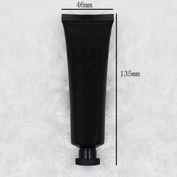 

100pc 50ml black pla tic cream toothpa te tube empty co metic ample mini mall packaging container bottle