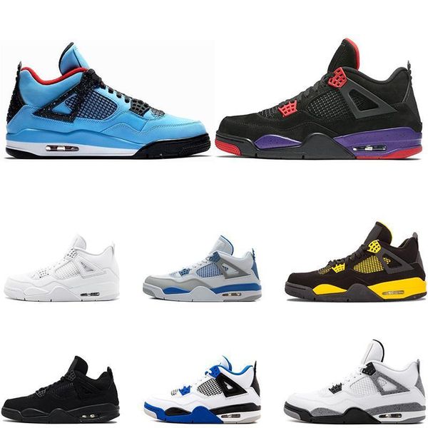 

for basketball shoes 2019 men 4 4s bred cactus jack pure money thunder raptor mens trainer athletic new sport designer shoe drop shipping