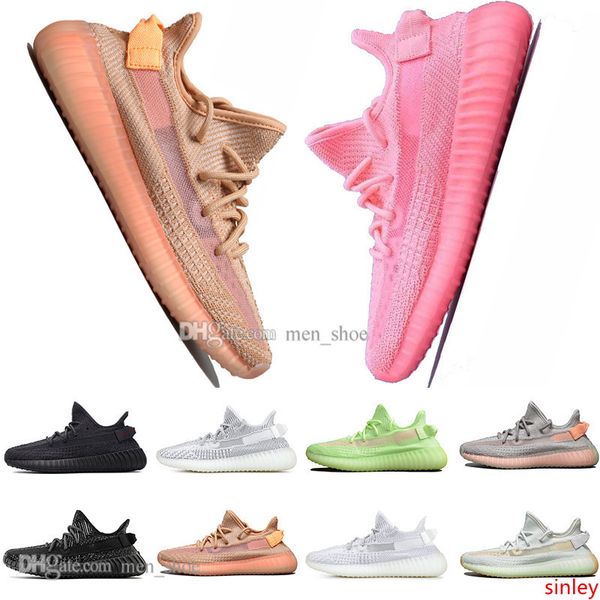 

with kanye west clay v2 static reflective rainbow discoloration mens running shoes hyperspace true form men sport designer sneaker