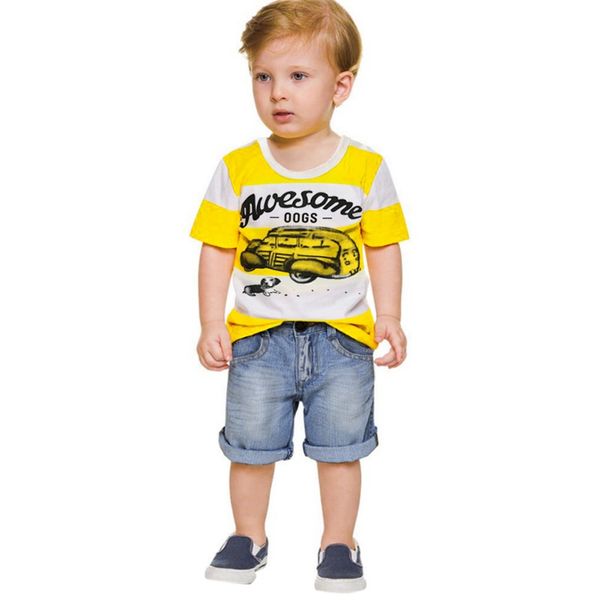 

2020 boys clothing sets summer clothing suit gentleman style shirt + pants 2 pieces for boys hot, White