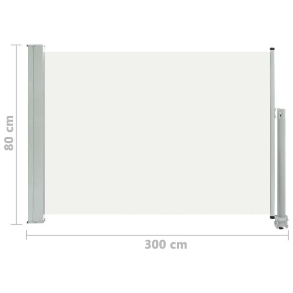 

retractable side awning for patio 80x300 cm cream garden sets