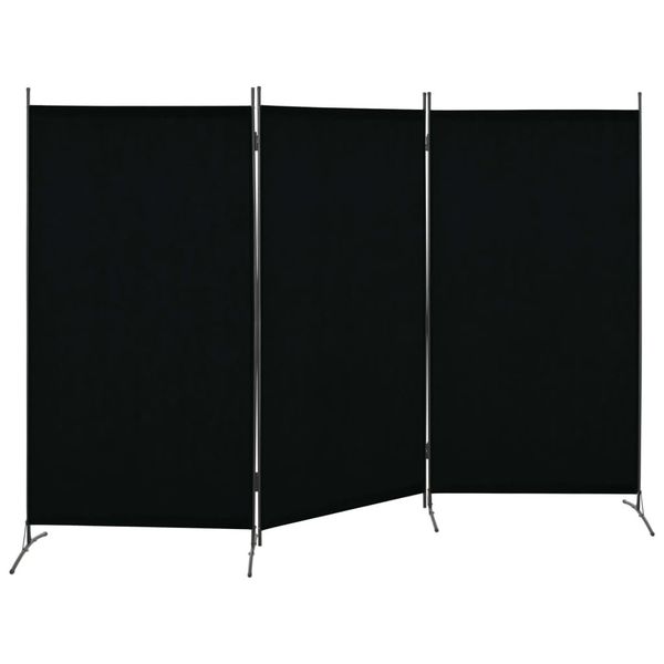 

3-panel room divider black 260x180 cm