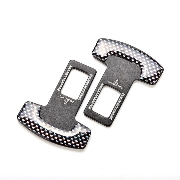 

2pcs universal metal car safety seat belt buckle alarm ser clip clamp black eliminator swarning