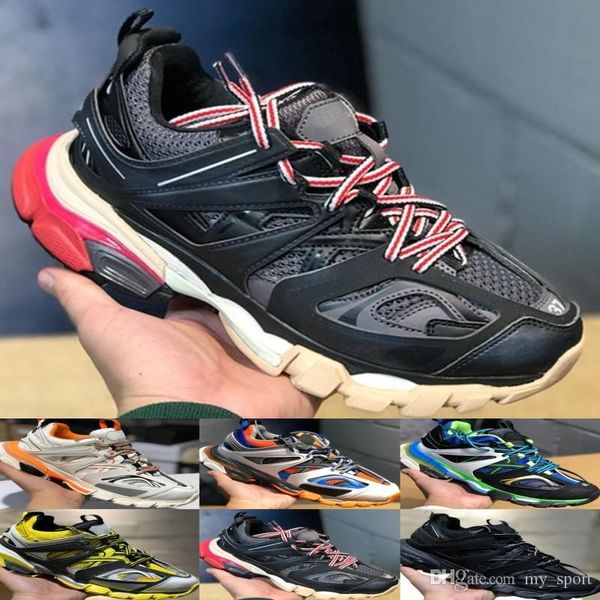 

release 3.0 tess s paris track men gomma maille black for women triple s clunky sneaker casual shoes authentic designer shoe