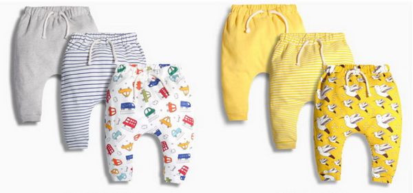 

dhl 50set 3pcs/set print pattern cotton baby trousers babys boys girls pp pants for sports baby harem pants newborn clothing, Blue