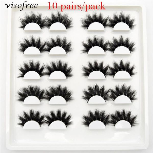 

10 pairs/pack visoeyelashes 5d lashes 100% cruelty mink eyelashes fluffy mink lashes makeup eyelash extension lashes