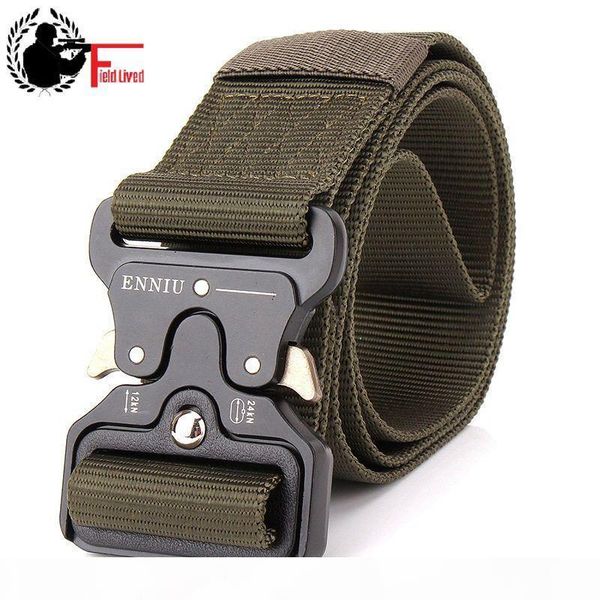 

swat military equipment knock off army belt men heavy duty us soldier combat tactical belt buckle male sturdy nylon waistband, Black;brown