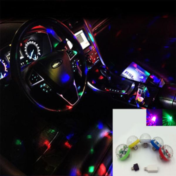 

new stunning led car usb atmosphere light dj rgb mini colorful music sound lamp for usb-c phone surface enjoy football match