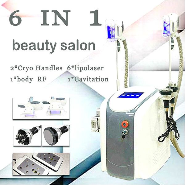 

новый тип 6 в 1 многофункциональной машине cryolipolysis для тучного уменьшения с 2 ручками cryo миниая тучная ручка замораживания верхнее к