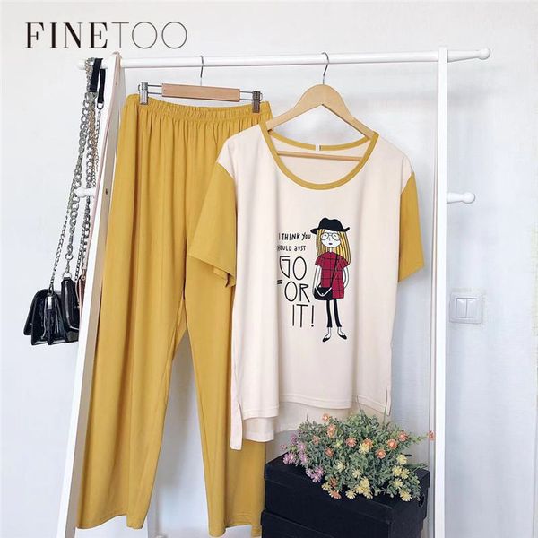 

new milk silk women sleepwear round neck pajamas sets laides suit short sleeve long pants pyjamas female home clothes plus size, Black;red