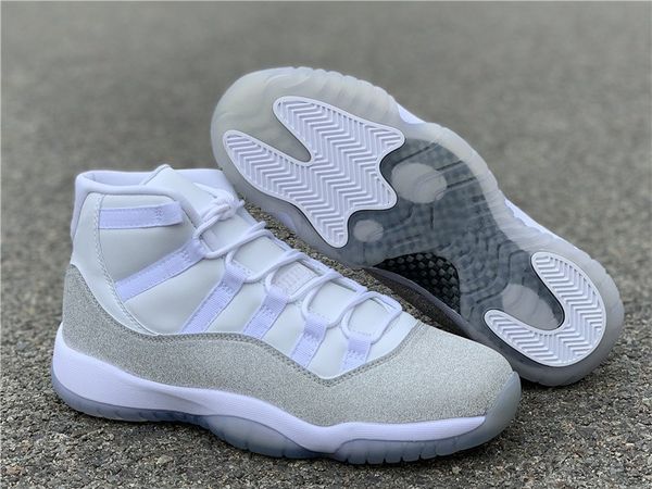 

womens 11 white metallic silver vast grey basketball designer shoes new comfort xi fashion chaussures trainers with box
