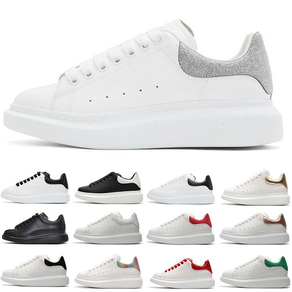 

wholesale designer shoes fashion luxury leather sneakers for men women white black red casual platform shoes thick-soled height increasing