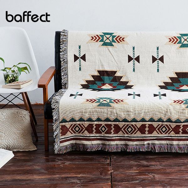 

european geometry throw blanket sofa decorative slipcover cobertor on sofa/beds/plane travel plaid non-slip stitching blankets