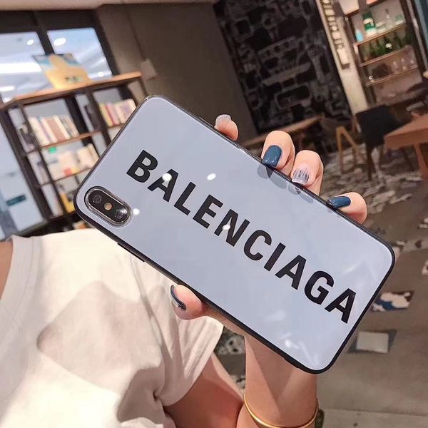 

luxury fashion glass glossy b letter designer phone case for iphone 11 pro max x xs max xr 6s 6 7 8 plus shell cellphone back cover a07