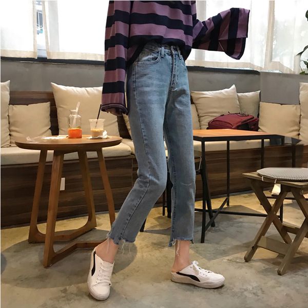 

blue gray women's tailored waist and hip princess jeans bk327