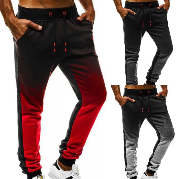 

2019 new style fashion men's sport jogging fitness pant casual loose sweatpants drawstring pant sales, Black