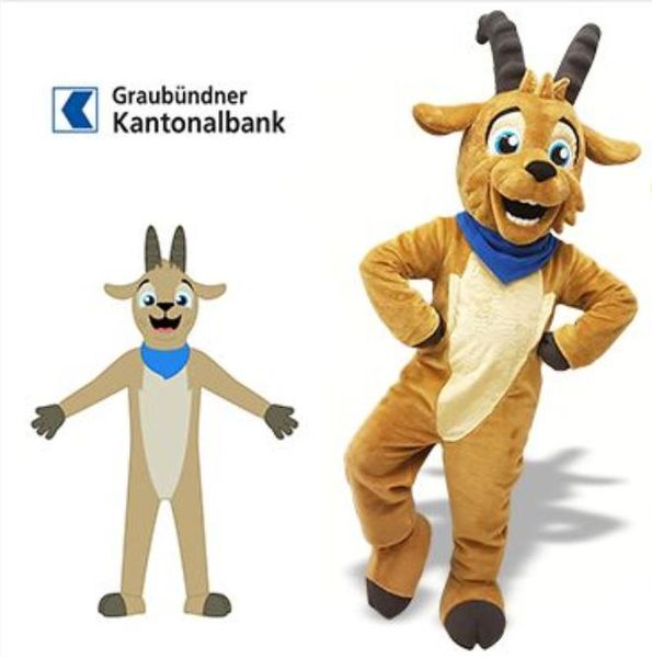 

custom antelope goat mascot costume ing, Red;yellow