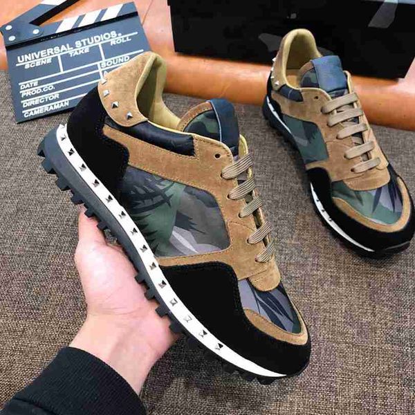 

new arrival casual shoe man woman sneakers flat fashion mixed colors red pink green spikes sneaker designer shoes size 35-44, Black