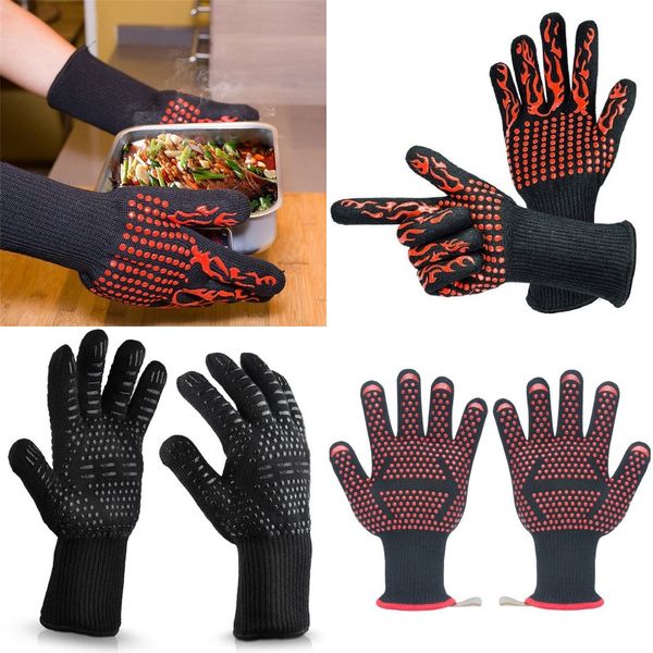 

силиконовые барбекю перчатки 500 градусов цельсия жаропрочные перчатки отлично подходит для духовки барбекю выпечки кулинарные рукавицы кухо