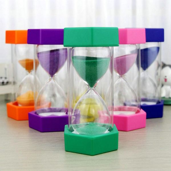 

5/10/15/20/30min colorful hourglass sandglass sand clock timers liquid visual movement timer home decor for count down time