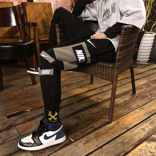 

W98955 men jogger ca ual pant fitne men port wear track uit bottom kinny weatpant trou er black gym jogger track pant