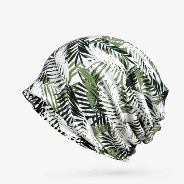 

new leaves spring autumn cotton stretch outdoor men women jersey beanie skull hat