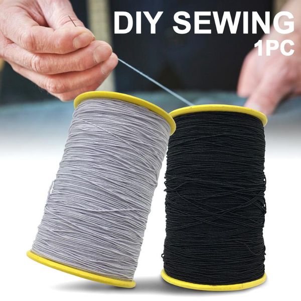 

0.5mm hem waistband home round rope beading crafts elastic string handmade sewing accessories diy for bracelet durable garment, Black;white