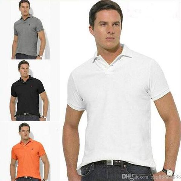 

2019 t-shirt polo ralph men's shirt business men's designer polo shirt embroidered lapel polo shirt men's tees plus size s-6x, White;black